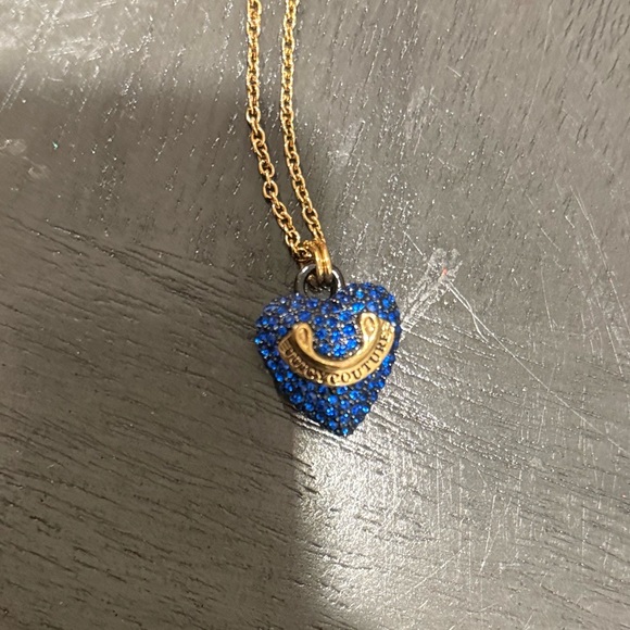 Blue & Gold Heart Juicy Couture Necklace. - Picture 4 of 5